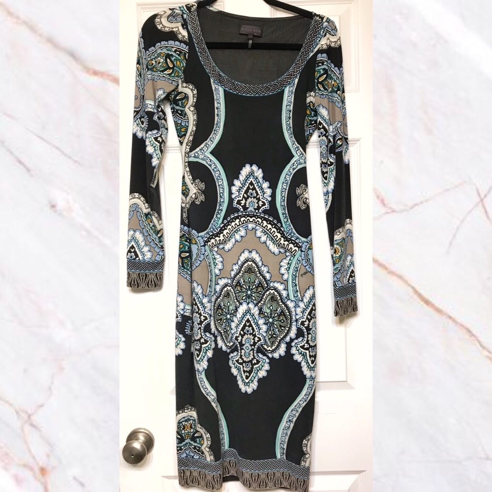 Hale Bob Pattern Midi Dress